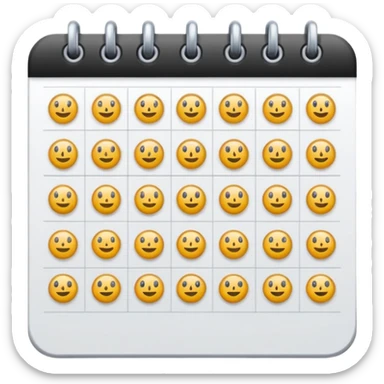 um calendário minimalista sticker