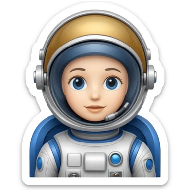 astonaut robot copilot sticker