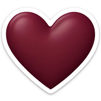 burgundy heart sticker