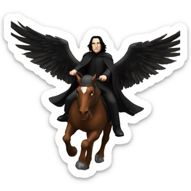 Severus Snape riding a Phoenix sticker