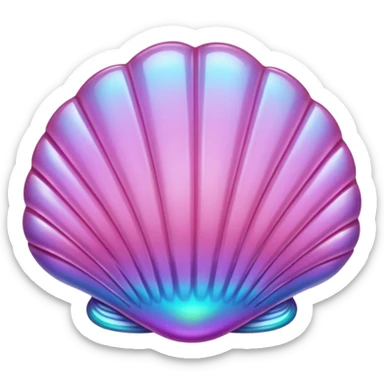 pink crystal clam sticker