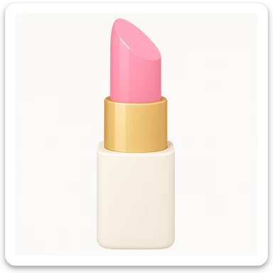 apple emoji style light pink lipstick sticker
