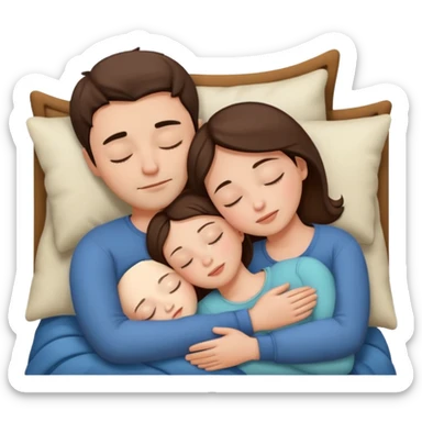 Sleeping romance couple sticker