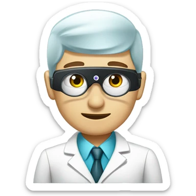 Ophthalmologist using an indirect ophthalmoscope ￼ sticker