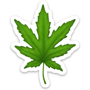 mary jane leaf sticker