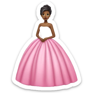 Pink ball gown sticker