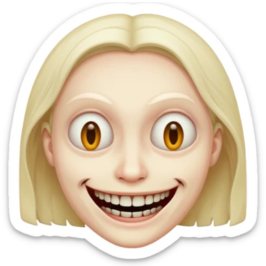 Weird creepy smile  sticker