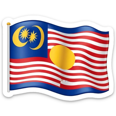 The Pulau Pinang state flag of Malaysia  sticker