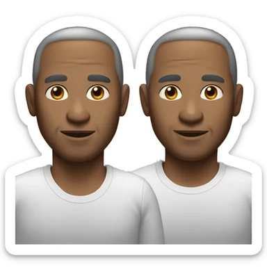 50 year old lightskinned man with straight short ha sticker