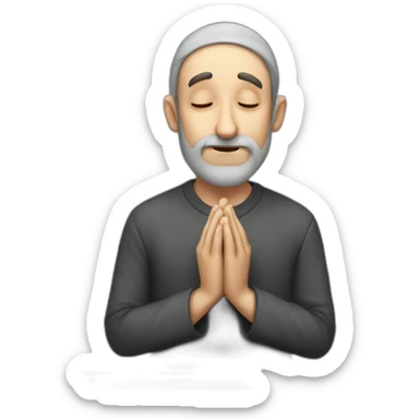 Jewish man praying in shul sticker