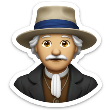 Baltic German Russian Métis Quaker Wearing Quaker Hat sticker