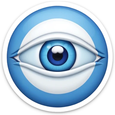 Evil eye with heart sticker