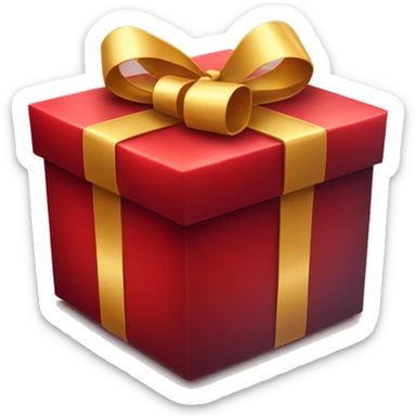 Luxury red gift box sticker