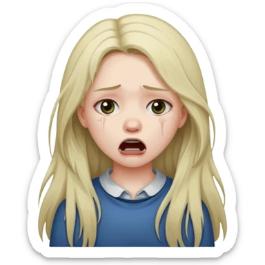 A girl choking herself sticker