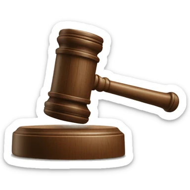 judge hammer vs gavel sticker