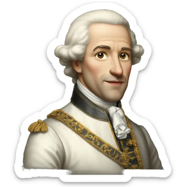 white aristocrat XVII century sticker
