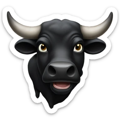 Black out bull sticker