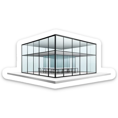 create a emoji about Mies van der rohe pavilion sticker