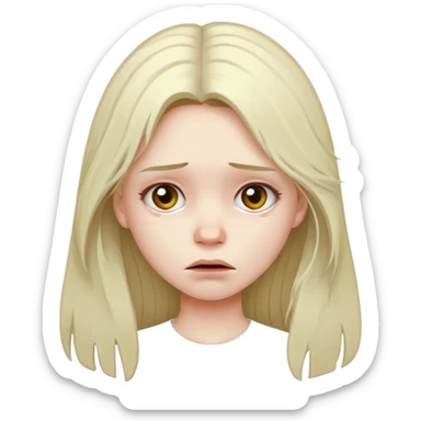 A girl choking herself sticker