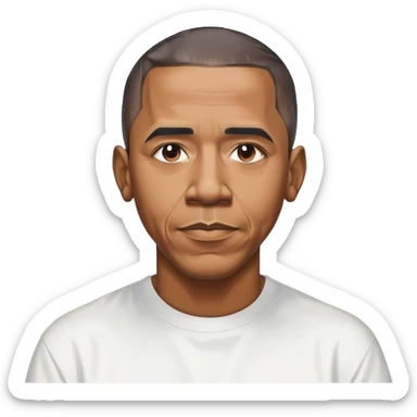 Barack Obama wear supreme Tshirt  sticker