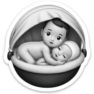 Newborn B&W Photoshoot sticker