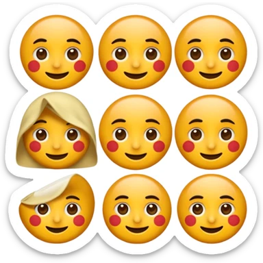 آزمونی  یک پسر که موهای مسکی با چشمانی مشکی sticker