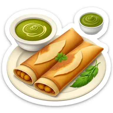 Dosa and chutney sticker