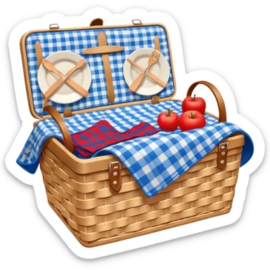 Picnic basket blue sticker