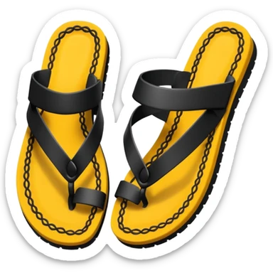 sandal bottom with simple tread pattern, emoji style sticker