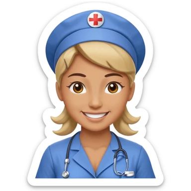 Muscular nurse sticker