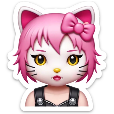  kawaii punk hello kitty sticker