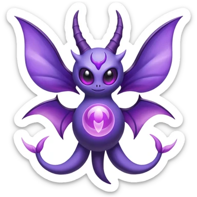 Lunala-Mismagius-Fakémon-hybrid-creature (full body)  sticker