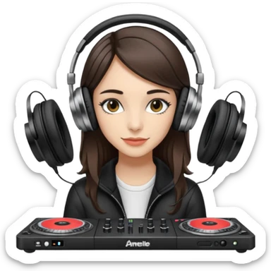 Amelie Lens with DJ table sticker