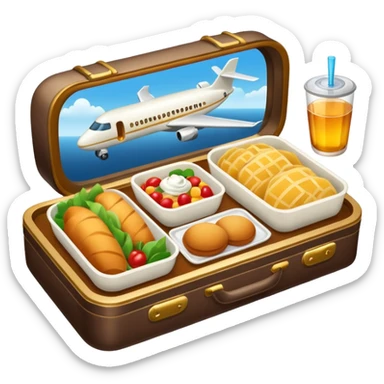 luxury plane food sticker