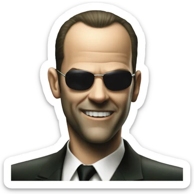 Matrix agent smith sinister smile sticker