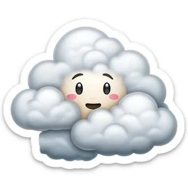 Cinematic Realistic Nimbus Emoji, Dark and foreboding, with thick, heavy clouds swirling ominously in the sky. The clouds are dense with rain, ready to pour down as the atmosphere charges with energy and anticipation. Soft glowing outline, capturing the essence of stormy tension and impending rain in a dense nimbus cloud! sticker