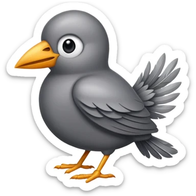 bird in grey different style  sticker