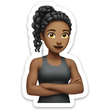 create Girl in the gym sticker