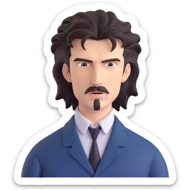 crazy Nikola Tesla sticker