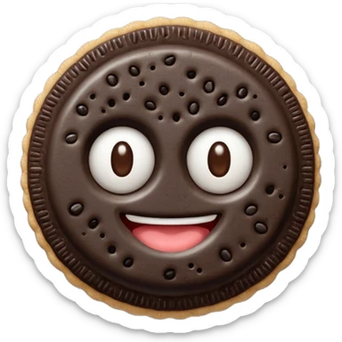 GALLETA OREO, CON DOS OJOS Y CUERPO sticker