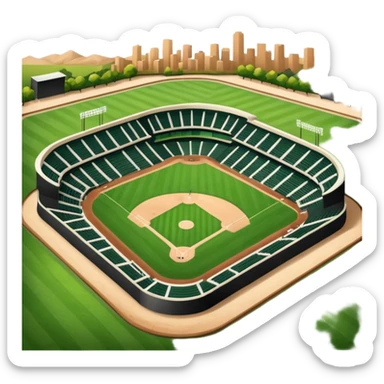 baseball stadium bird view sticker