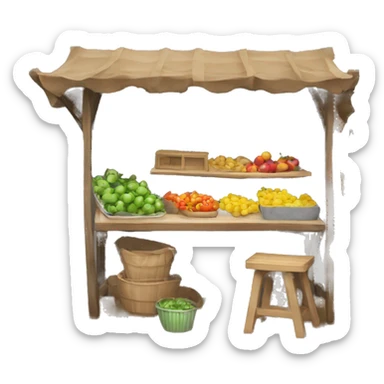 empty market stall sticker