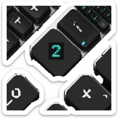 Number 0 keycap, keyboard button with the digit zero sticker