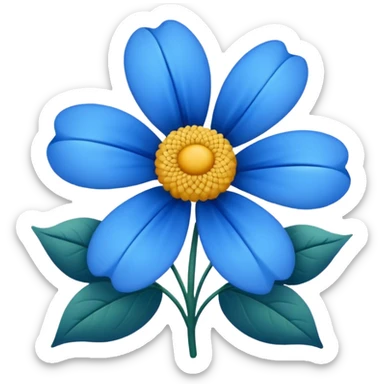 blue flower sticker