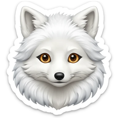 white fox sticker