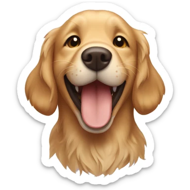 Light brown golden Retriever head with a smile  sticker