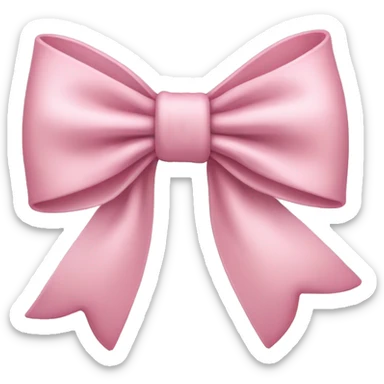 Pale Pink bow sticker