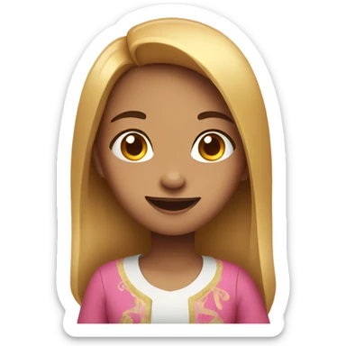 Half Asian girl celebrating 19th birthday sticker