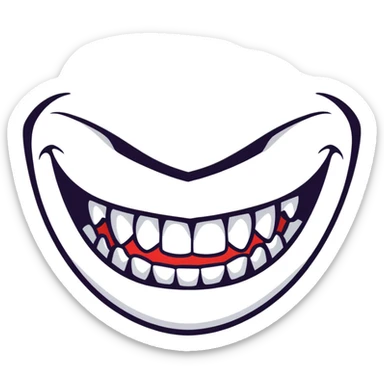 Vampire teeth sticker