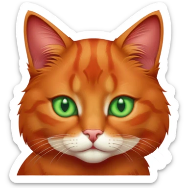 the red cat with doreen eyes sticker